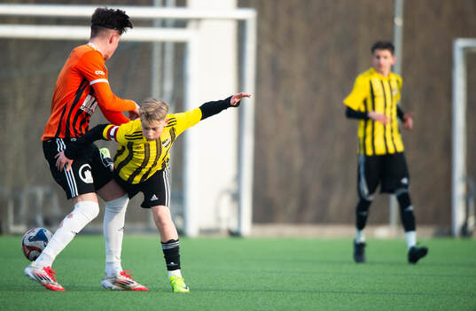 IFK Hässleholms William Persson i träningsmatchen mellan