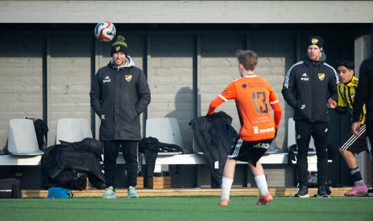 IFK Hässleholms tränare Ken Linde och Johan Persson i