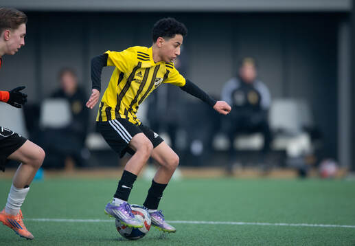 IFK Hässleholms Mostafa Ali i träningsmatchen mellan