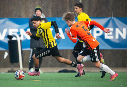 IFK Hässleholms Hamza Abdall i träningsmatchen mellan