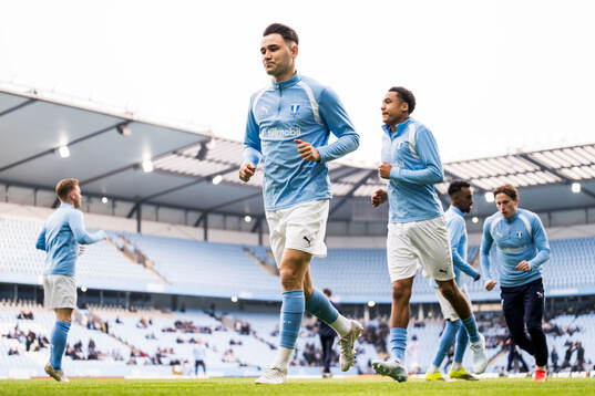 Malmö FFs Yanis Karabelyov och Theodor Lundbergh