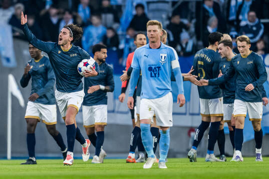Halmstads Rocco Ascone jublar och Malmö FFs Anders