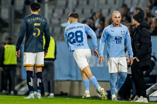 Malmö FFs Jovan Milosavljevic och Arnor Sigurdsson