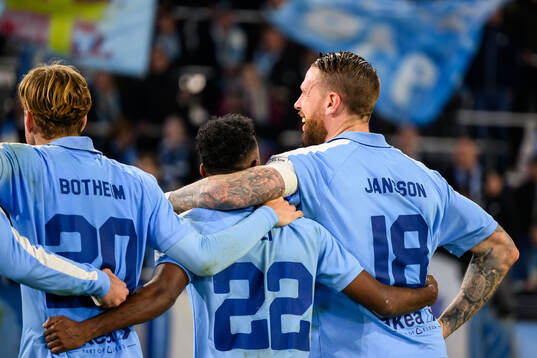 Malmö FFs Erik Botheim, Taha Ali och Pontus Jansson