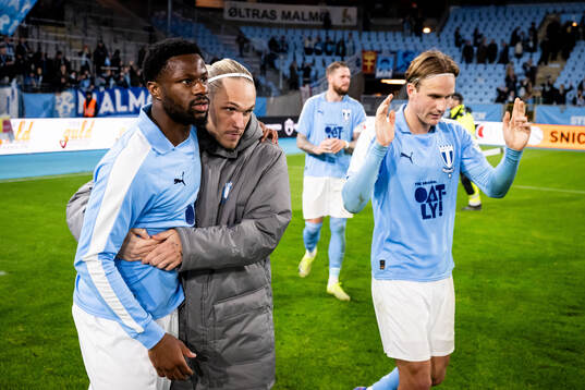 Malmö FFs Emmanuel Ekong, Arnor Sigurdsson och Erik Botheim