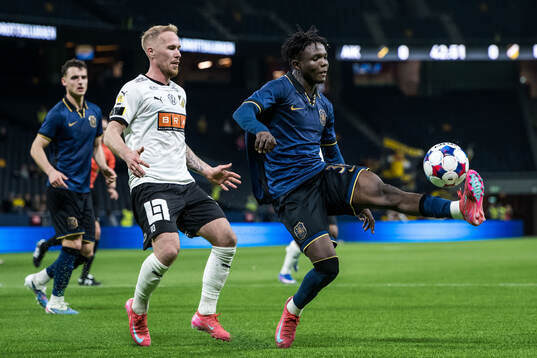 Häckens Mikkel Rygaard Jensen och AIKs Zadok Yohanna