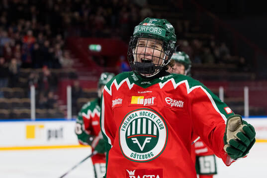 Frölundas Emily Nix jublar