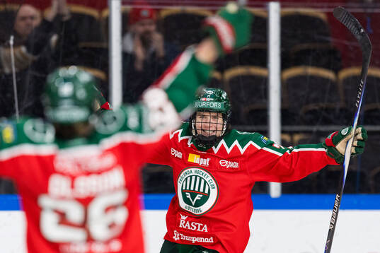 Frölundas Emily Nix jublar