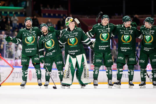 Färjestads Linus Johansson, Axel Bergkvist, målvakt