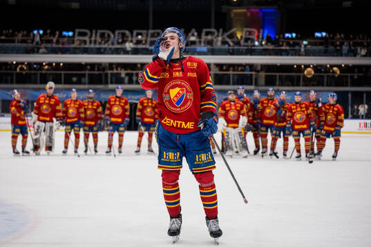 Djurgårdens Håvard Salsten jublar