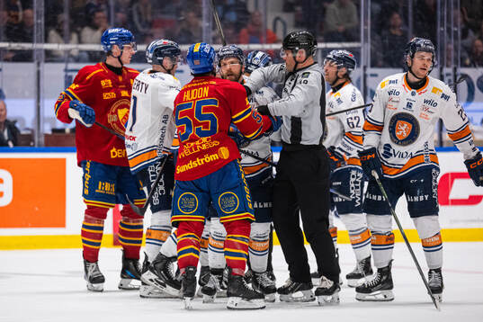 Växjös Brian Cooper och Djurgårdens Charles Hudon