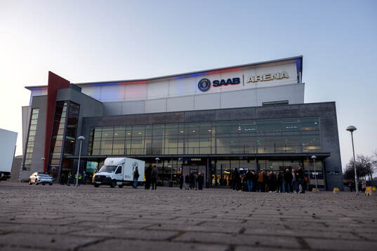 Exteriör vy av Saab Arena