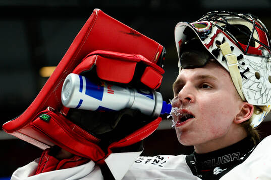 Malmö Redhawks målvakt Oskar Blomgren