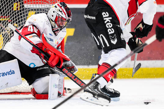 Malmö Redhawks målvakt Oskar Blomgren