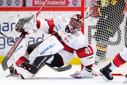 Malmö Redhawks målvakt Oskar Blomgren