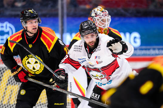 Brynäs Mattias Norlinder och Malmö Redhawks Robin Hanzl