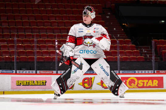 Malmö Redhawks målvakt Oskar Blomgren