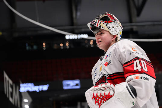 Malmö Redhawks målvakt Oskar Blomgren