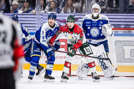 Leksands Matt Caito och Frölundas Jacob Peterson och