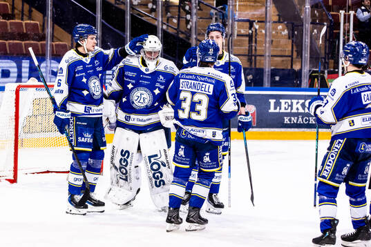 Leksands spelarna jublar