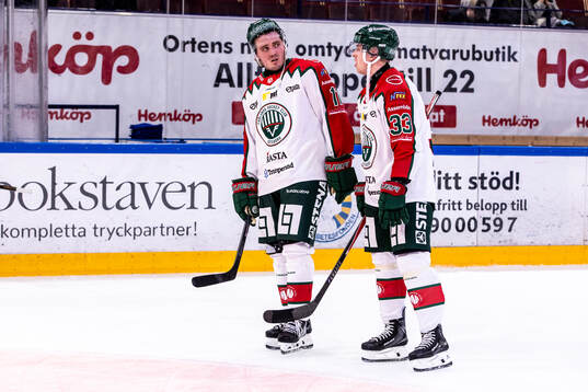 Frölundas Max Lindholm och Linus Högberg deppar