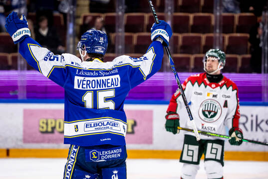 Leksands Max Veronneau jublar