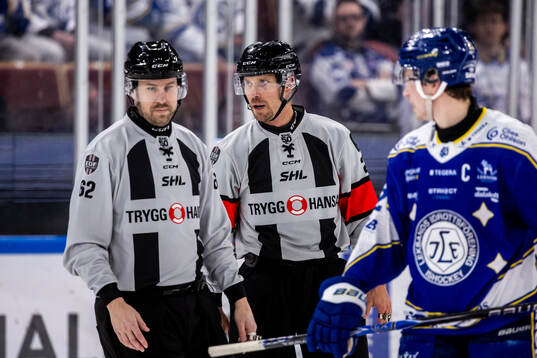 Linjedomare Peter Almerstedt och Domare Andreas Harnebring
