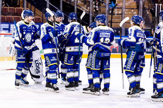 Leksands spelarna jublar
