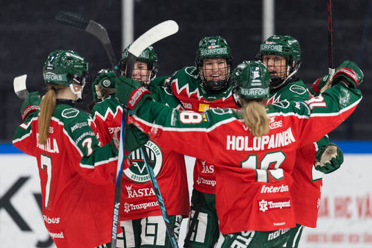 Frölundas Andrea Dalen jublar