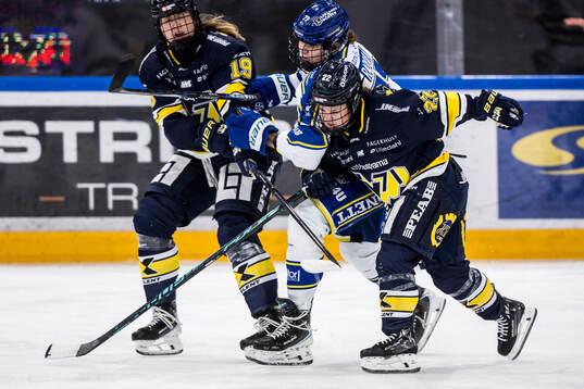 Leksands Tereza Radova och HV71s Kennedy Bobyck