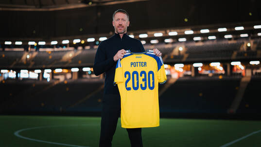 Bläddra bland fler bilder av Fotboll, Graham Potter, Sverige