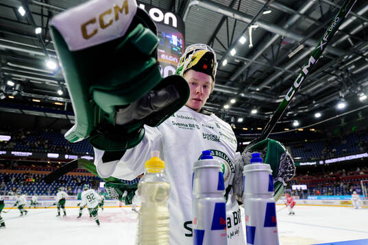 Färjestads målvakt Melker Thelin