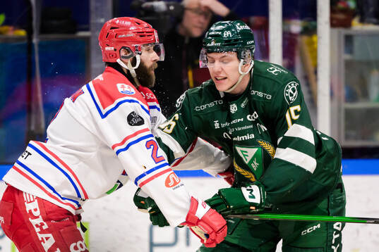 Timrås Per Svensson och Färjestads Jack Berglund