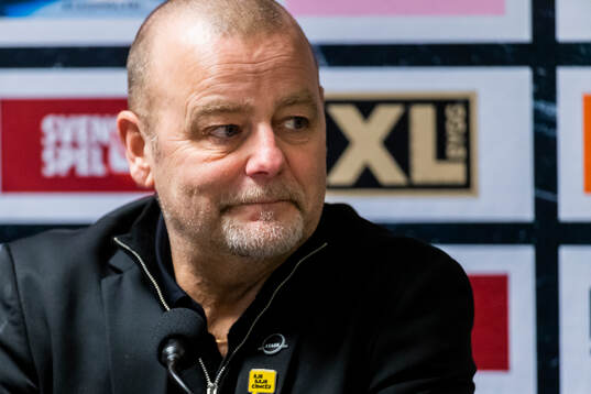 Brynäs tränare Niklas Gällstedt på presskonfaransen
