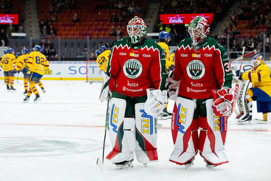 Frölundas målvakt Lars Johansson och målvakt Tobias