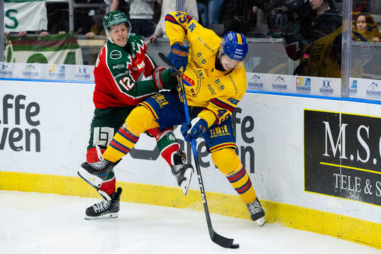Frölundas Max Friberg och Djurgårdens Hugo Blixt