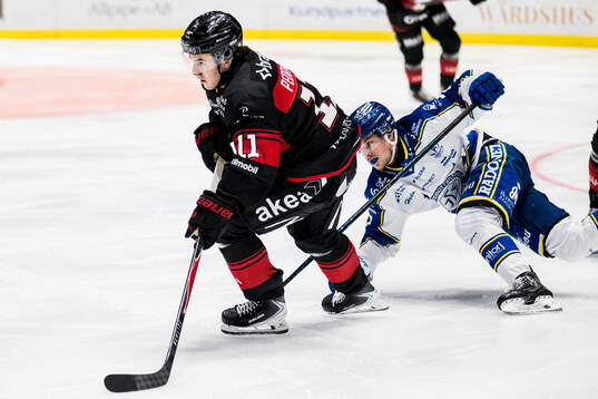 Malmö Redhawks Elia Pedrotti och Leksands Marcus Karlberg