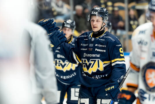 HV71s Hugo Pettersson jublar