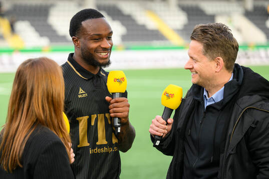 GAISs Shalom Ekong intervjuvas av GT, Expressen