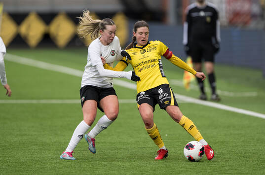 Örebro SKs Emma Åström och Elfsborgs Tove Lorén