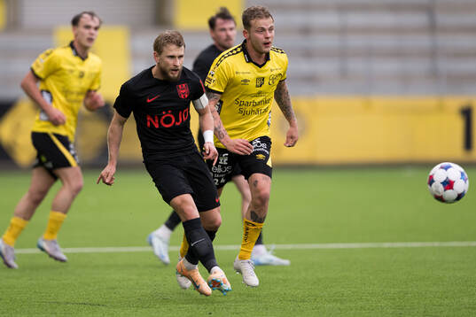 Brommapojkarnas Simon Strand och Elfsborgs Frederik Ihler