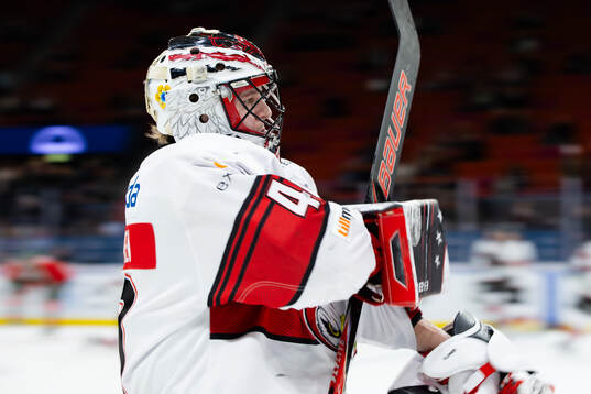 Malmö Redhawks målvakt Oskar Blomgren