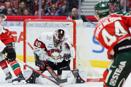 Malmö Redhawks målvakt Oskar Blomgren