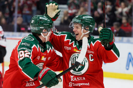 Frölundas Max Friberg jublar