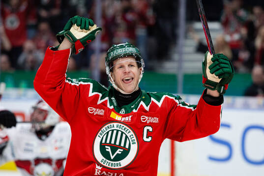 Frölundas Max Friberg jublar