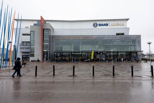 Exteriör vy av Saab Arena