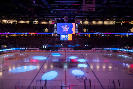 Interiör vy av Saab Arena