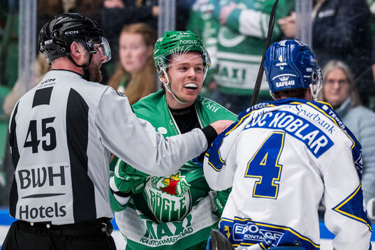 Rögles Filip Johansson och Leksands Tinus Luc Koblar