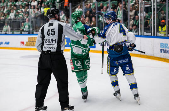 Rögles Filip Johansson och Leksands Tinus Luc Koblar