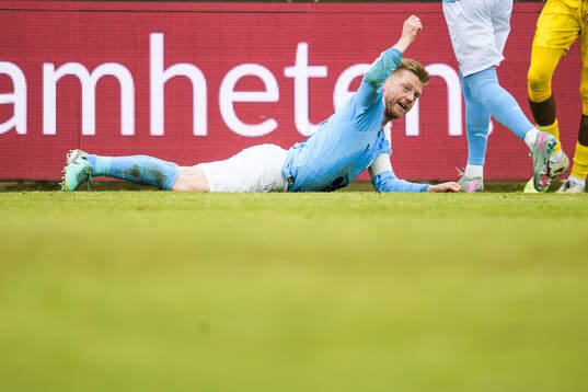 Malmö FFs Anders Christiansen reagerar